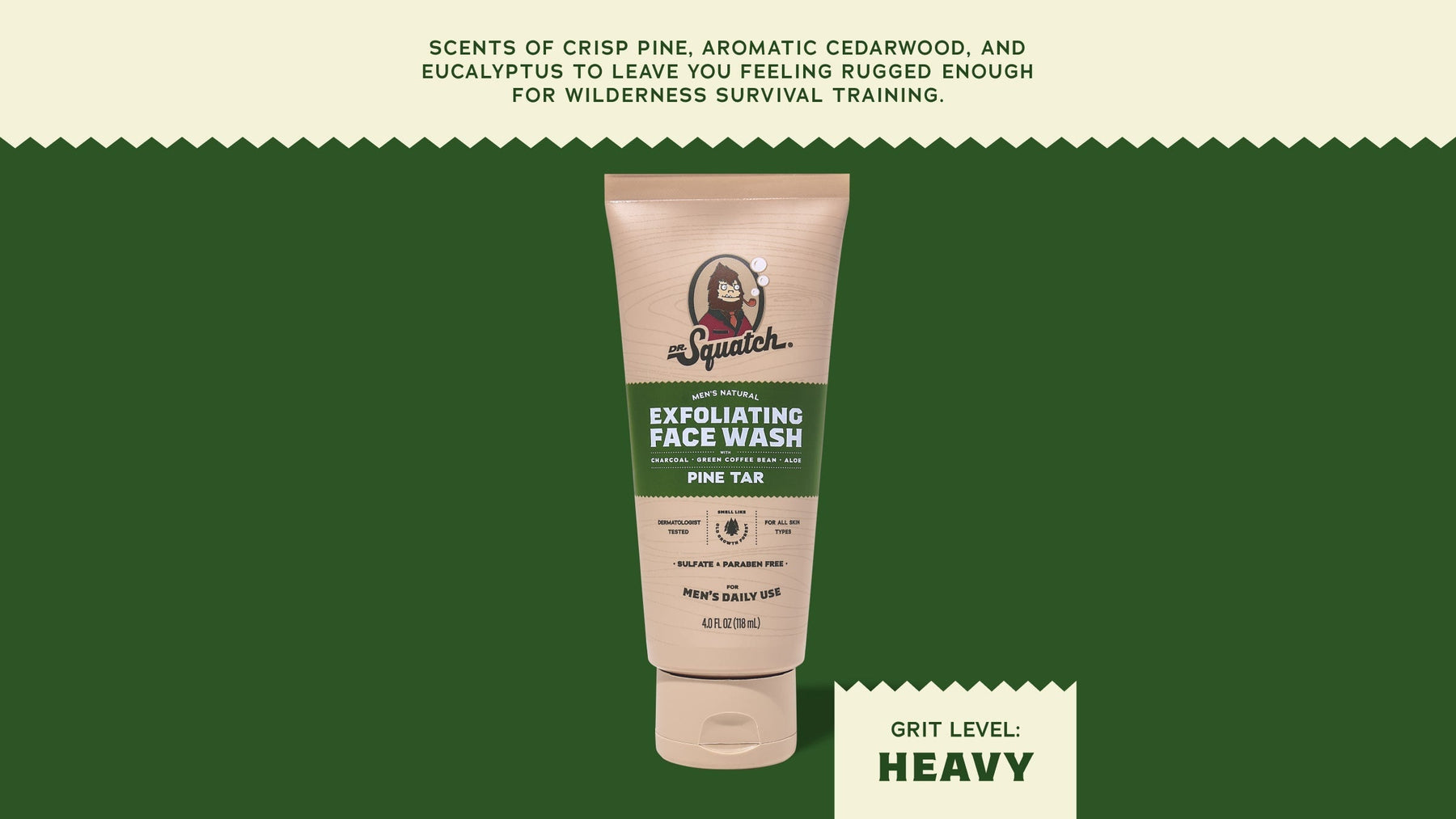 Pine Tar Exfoliating Face Wash - Fresh Notes