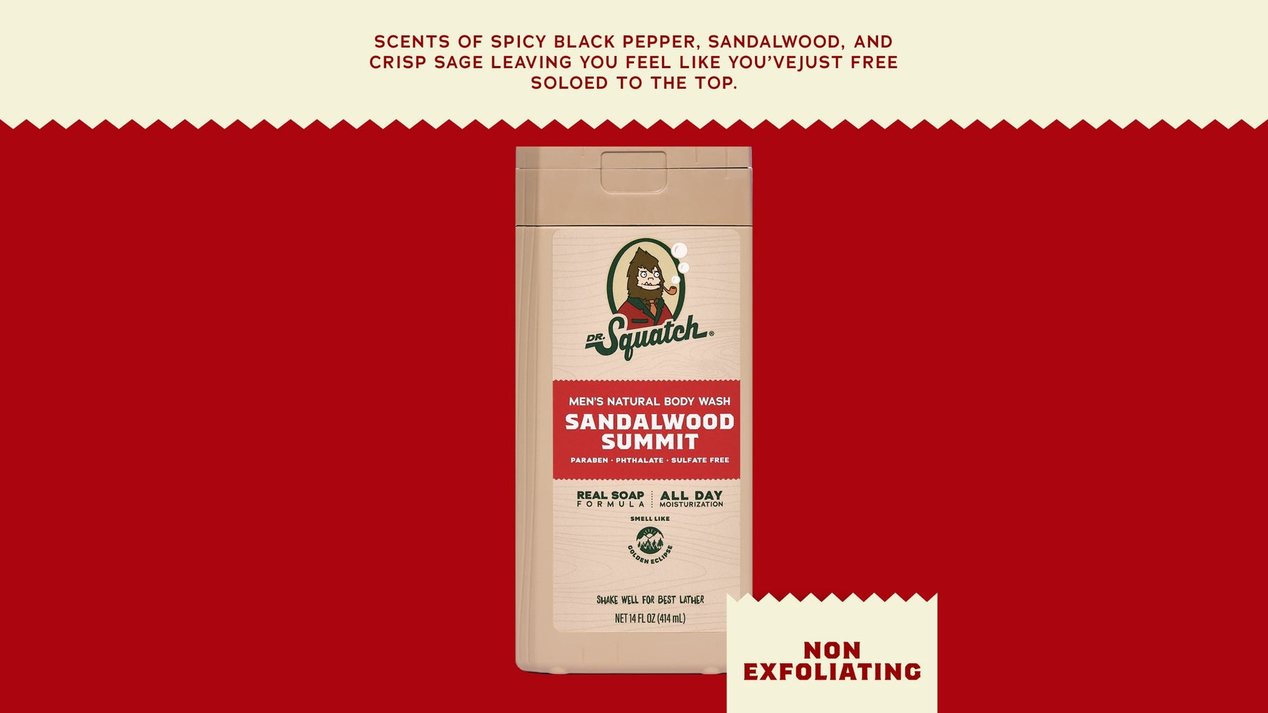 14 oz Sandalwood Summit Body Wash - Cozy Glow