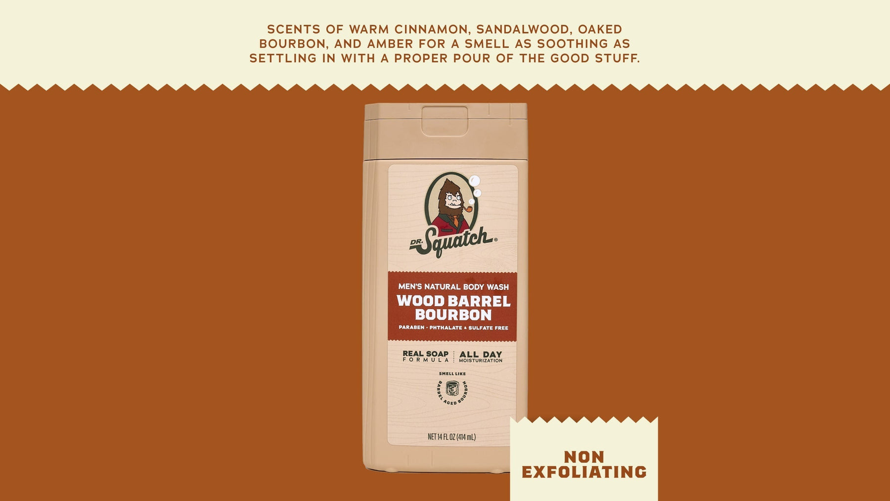 14 oz Wood Barrel Bourbon Body Wash - Gentle Mist