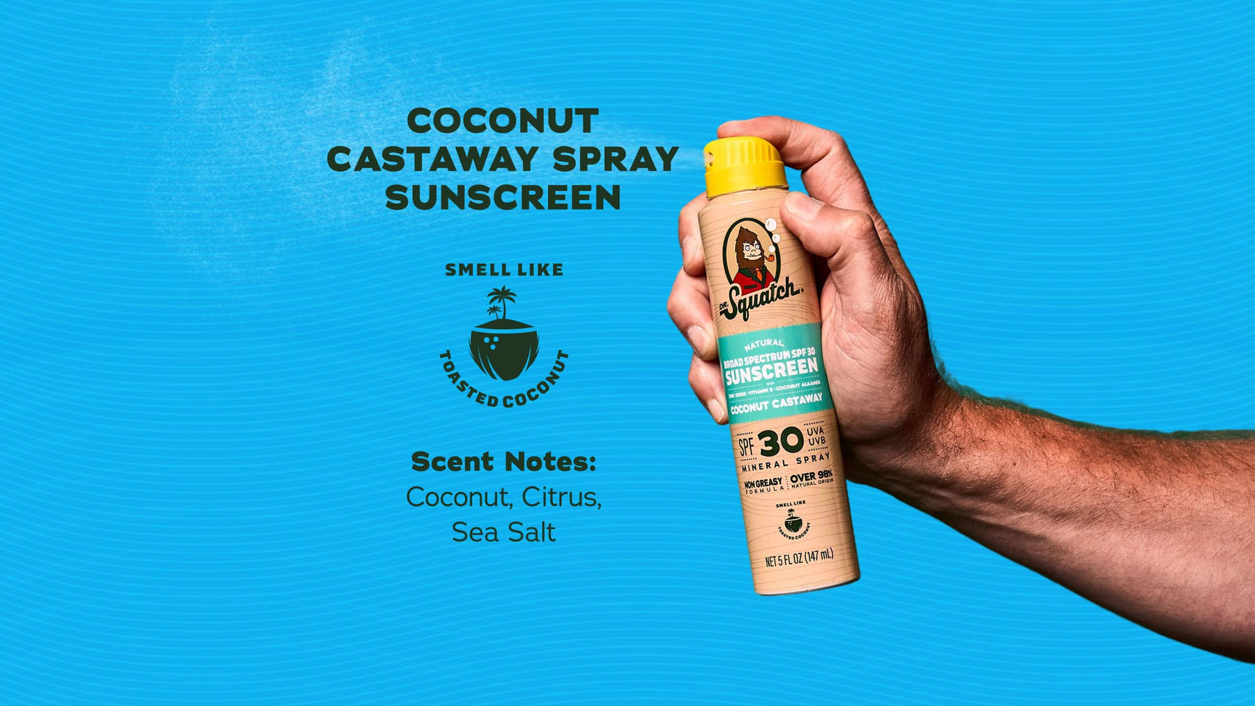 Dr. Squatch Spray | SPF 30 UVA/UVB Protection | Non-Greasy Mineral Sunscreen for Men - Easy Routine