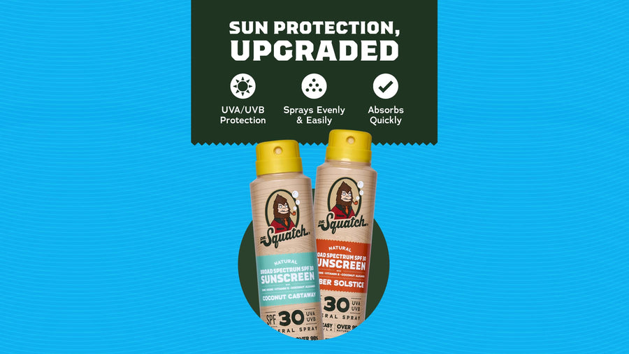 Dr. Squatch Spray 2-Pack | SPF 30 UVA/UVB Protection | Non-Greasy Mineral Sunscreen for Men - Clean Bundle