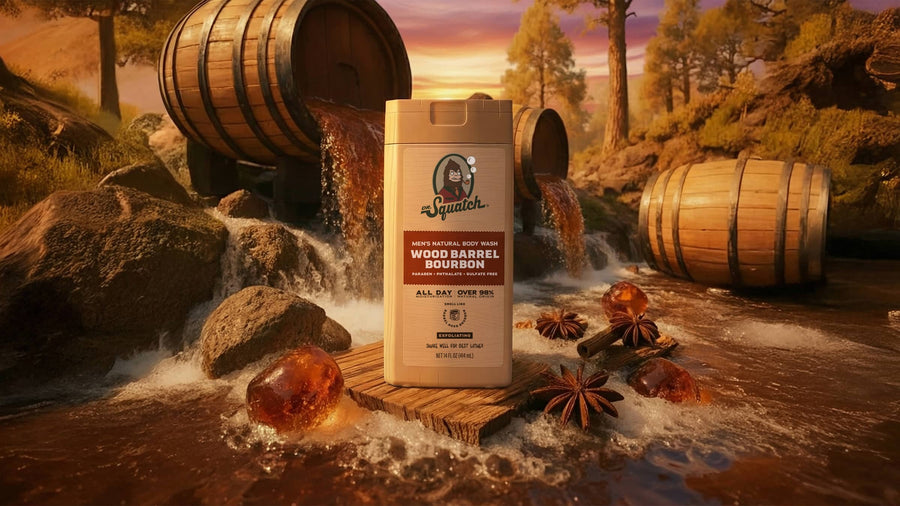 14 oz Wood Barrel Bourbon Exfoliating Body Wash - Modern Blend