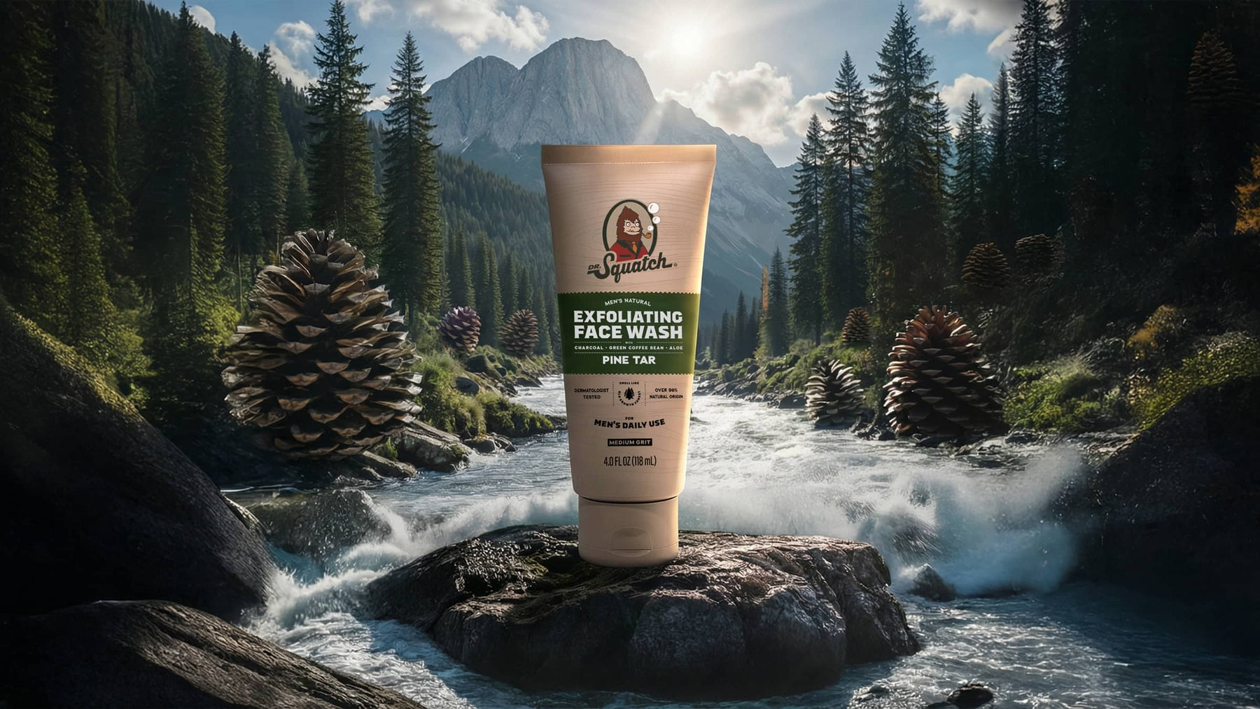 Pine Tar Exfoliating Face Wash - Fresh Notes