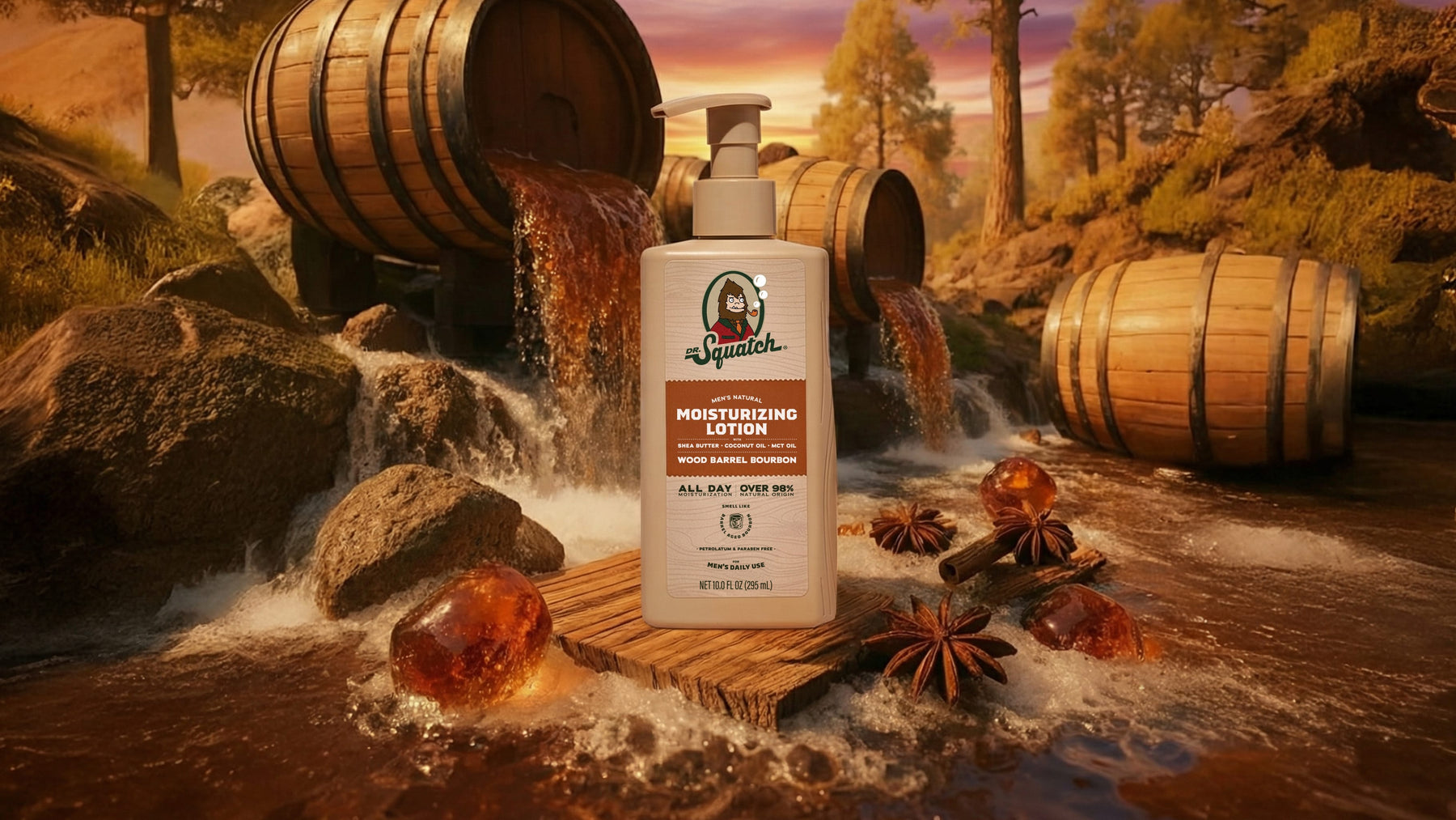 Wood Barrel Bourbon Lotion - Fresh Reset